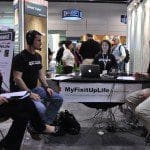 Mark and Theresa talk with Alan Hubbell from DuPont