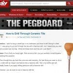 drilling through ceramic tile