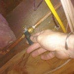 Shut off garden hose before freezing weather hits.
