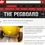Draining an air compressor Draining an air compressor