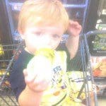 Jack is third generation of men grocery shoppers (shown at age 1)