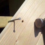 Spacer nail for cedar decking Spacer nail for cedar decking.