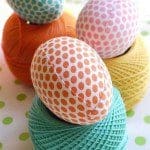 Fabric covered egg decorating