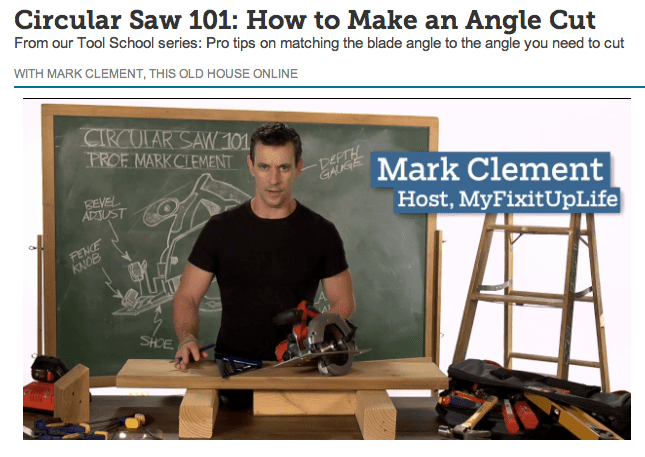 Video Tips To Make An Angle Cut With A Circular Saw