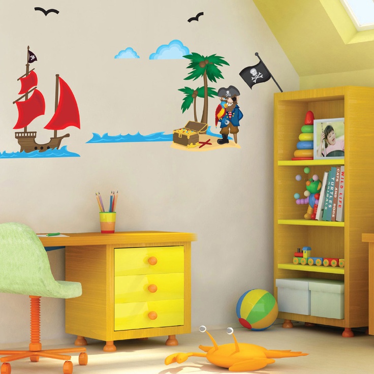 Pirate kid room wall decal