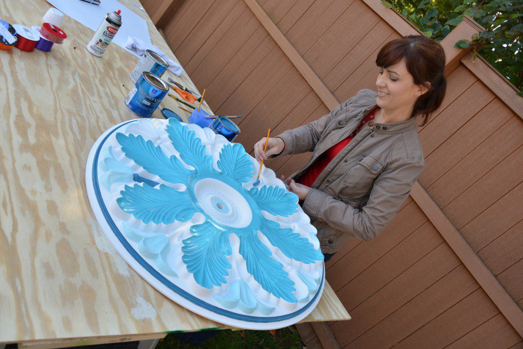 Theresa Painting Medallion for Holiday Card Holder