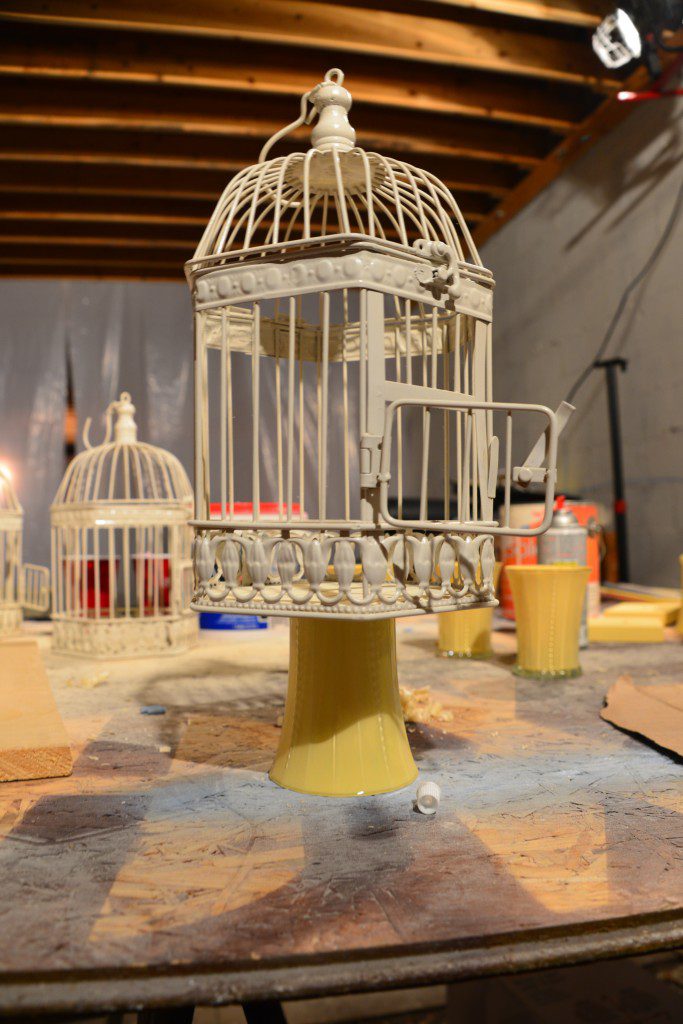Bird cage whimsy for displaying donuts