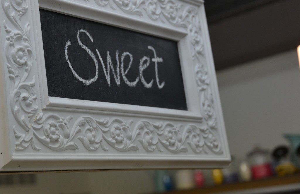 Save My Bakery, Viking Pastries. We made chalkboard signs with Krylon's spray paint. Really.
