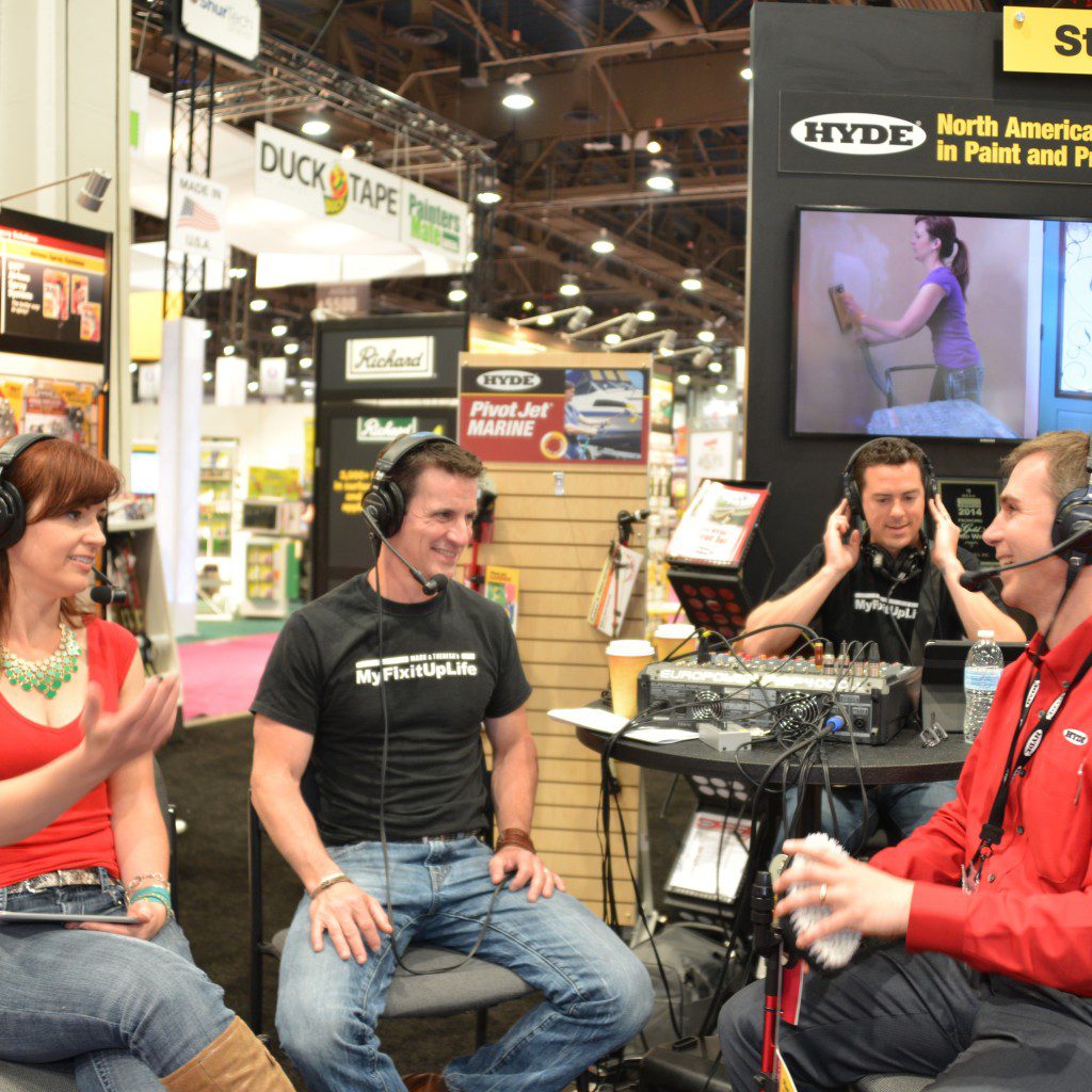  MyFixitUpLife's Mark and Theresa with Hyde Tools Corey Talbot at the National Hardware Show