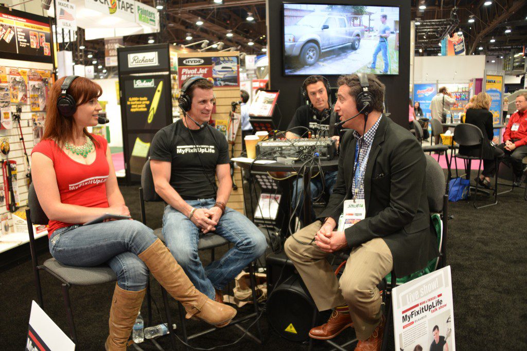 MyFixitUpLife's Mark and Theresa with Consumer Reports' Michael DiLauro at the National Hardware Show