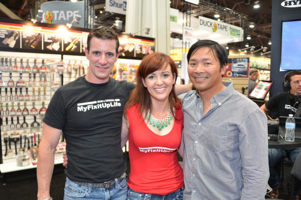 MyFixitUpLife's Mark and Theresa with Tim Dahl from Built by Kids at the National Hardware Show