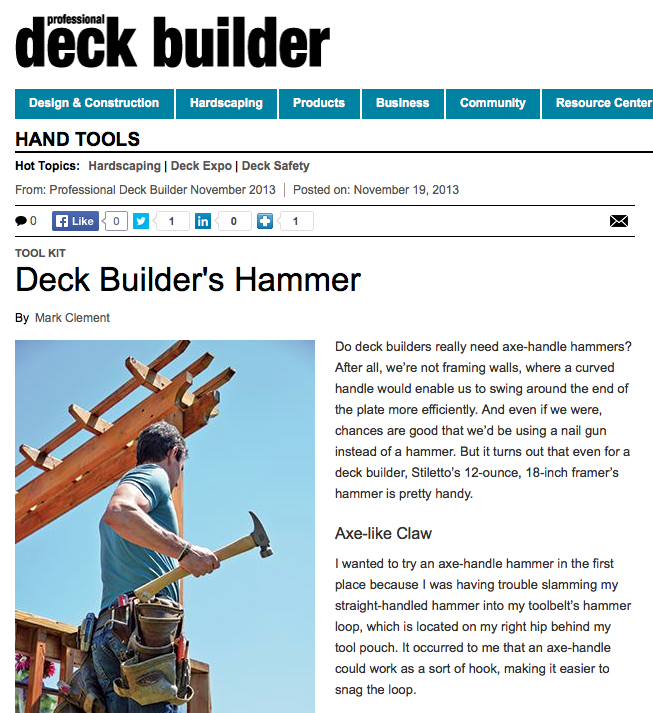 Professional Deck Builder - Deck Builder Hammer - MyFixitUpLife