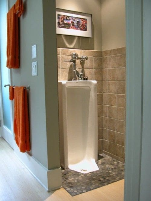 Don't forget the full length urinal in your bathroom man cave.