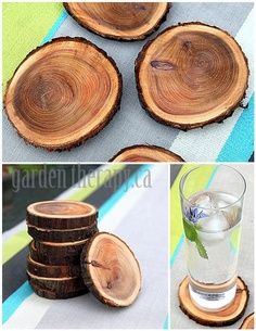 Why not recycle your christmas tree into coasters or ornaments? From GardenTherapy.ca
