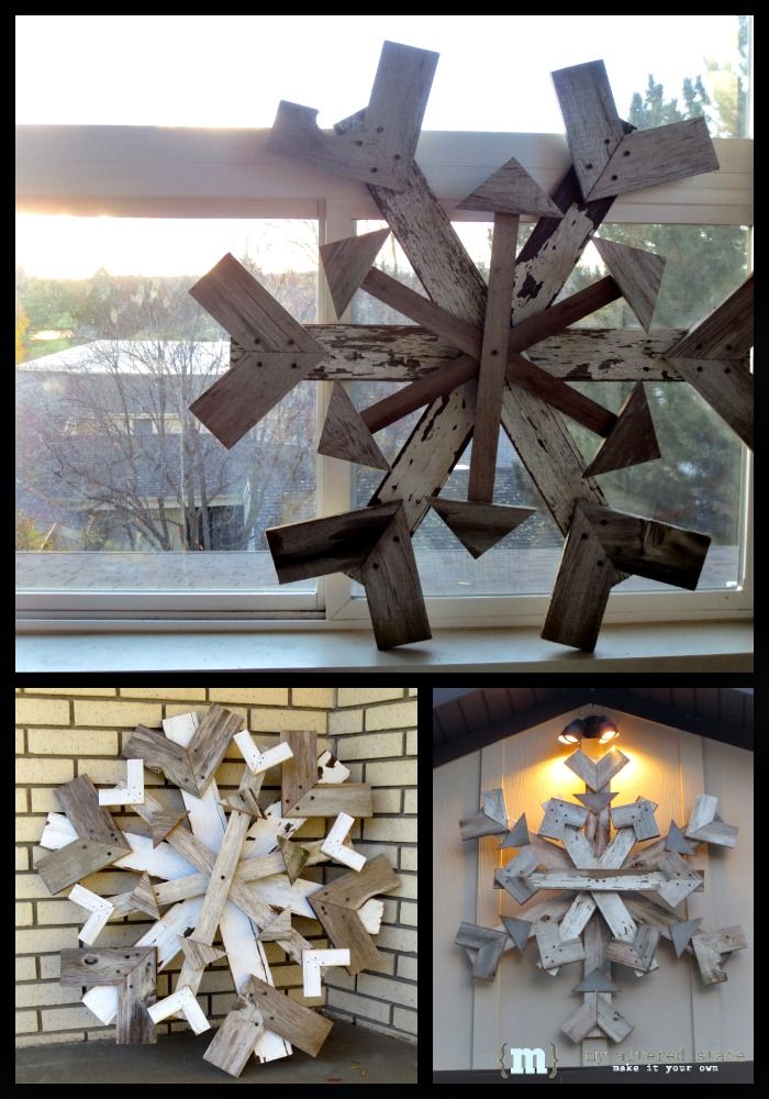 Scrap wood snow flakes - My Altered State - MyFixitUpLife DIY Holiday