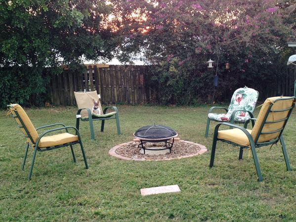 DIY fire pit by Sarah.