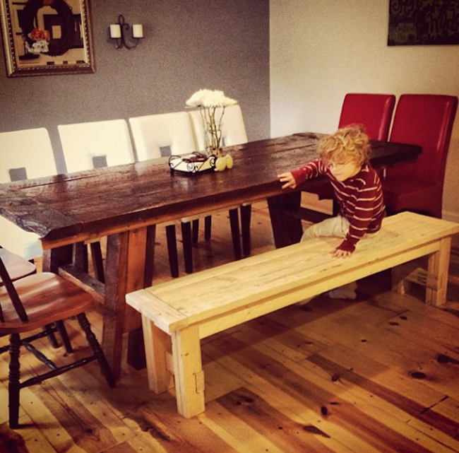 Awesome table made from reclaimed wood by Bwesson! 