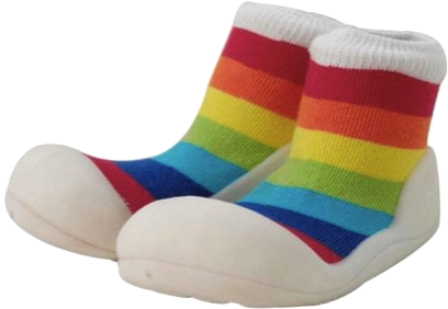Sock shoes can be fun, bright and silly like these from CuteSocksForBabies. 