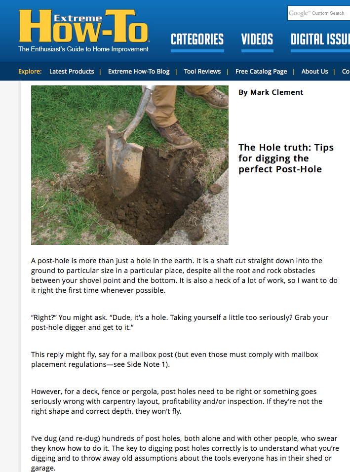 Digging the perfect post hole - MyFixitUpLife