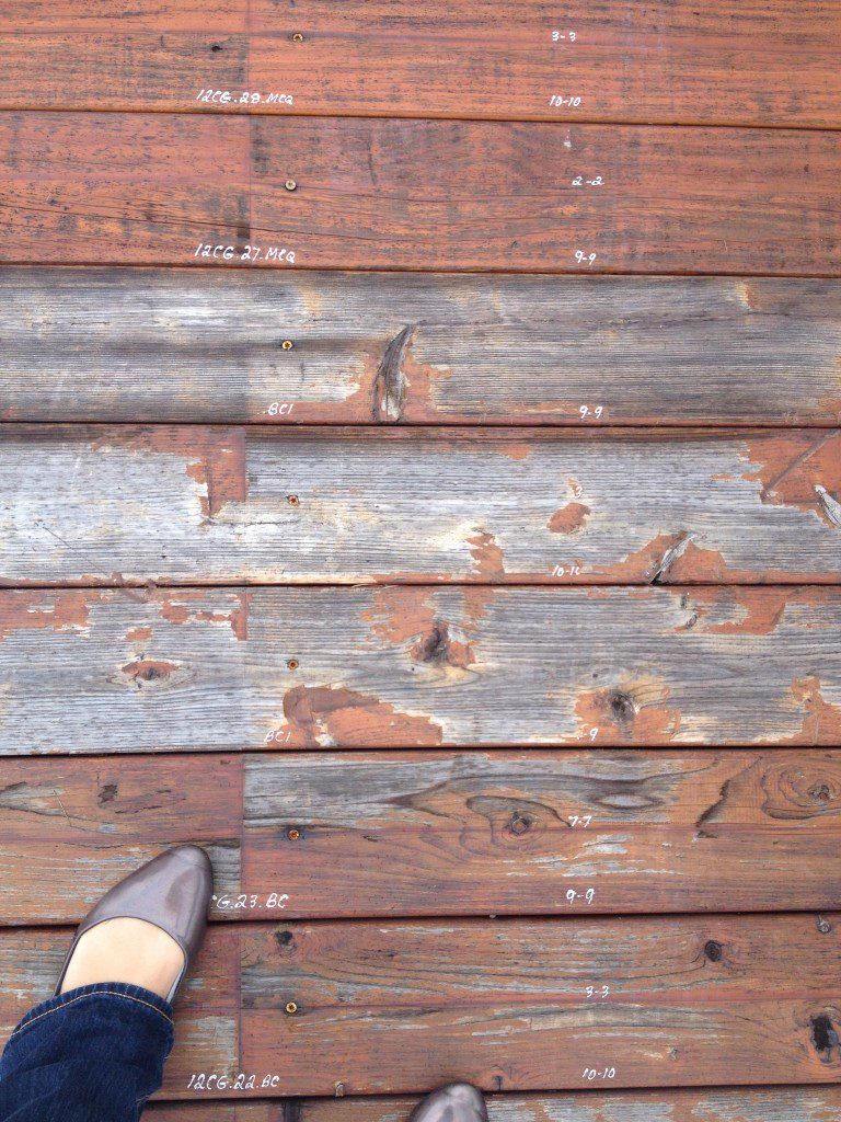 Paint Quality Institute's deck stain testing samples