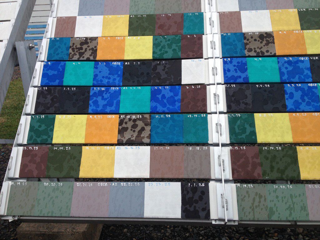 Paint Quality Institute's paint testing samples