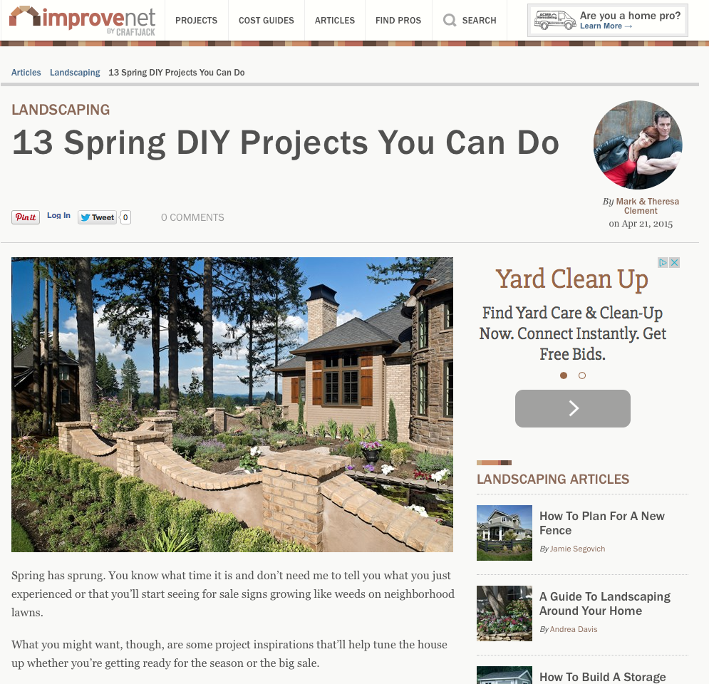 13 Spring DIY projects - Improvenet - MyFixitUpLife