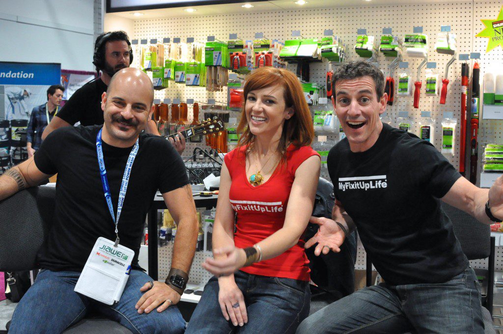 Justin DiPego from Doityourself.com having fun with Mark & Theresa