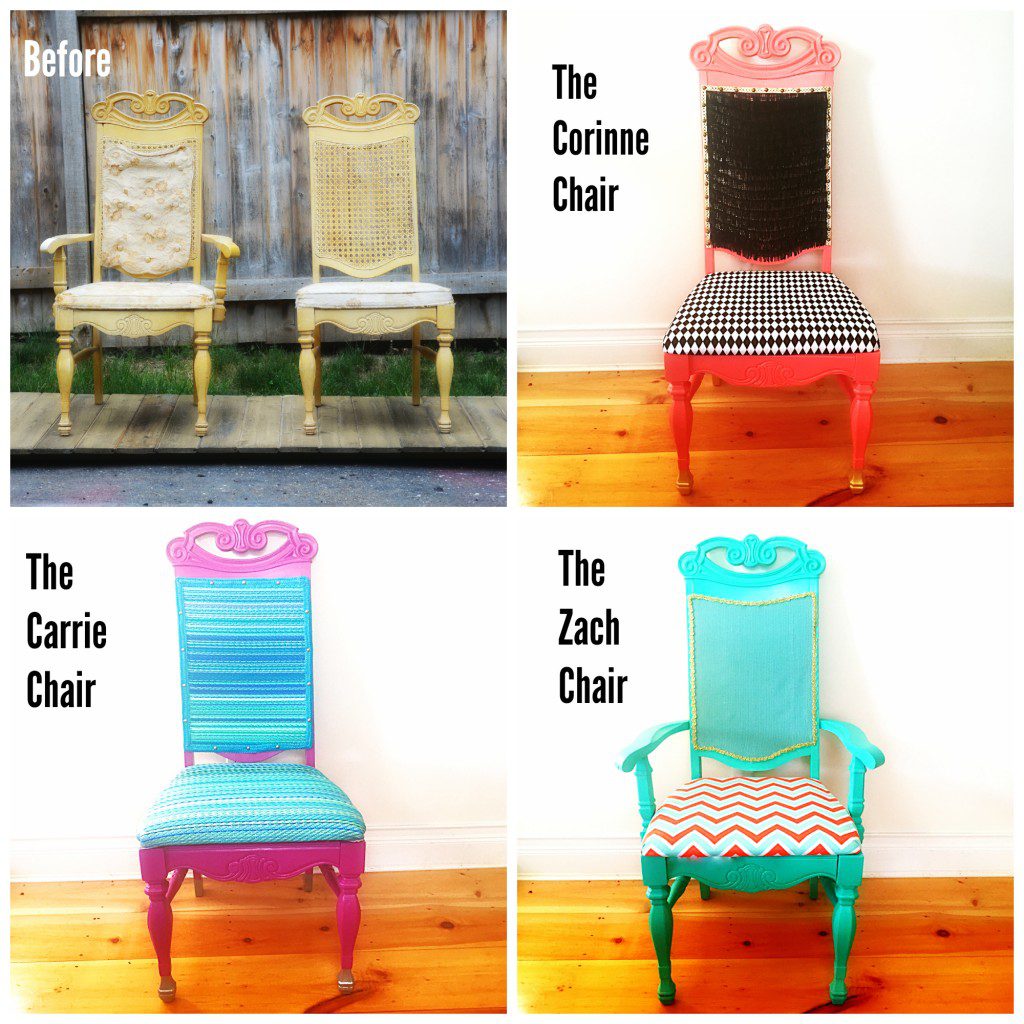 ReStore makeover chairs before and after