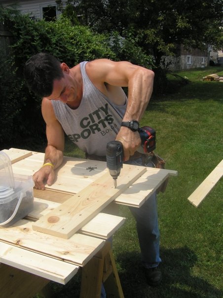 Mark is building a doghouse for a morning TV show in Boston. 