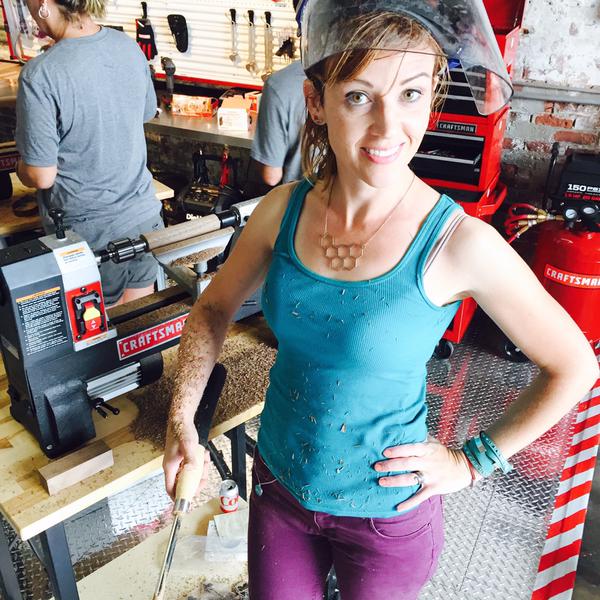 Theresa is enjoying her lathe time. What's your dream workshop?