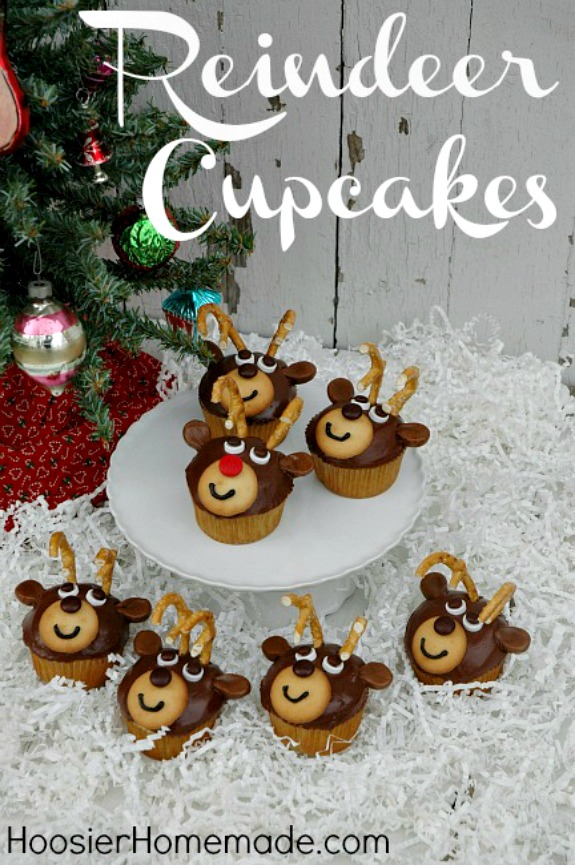 The reindeer cupcakes by Liz at Hoosier Homemade are adorable.