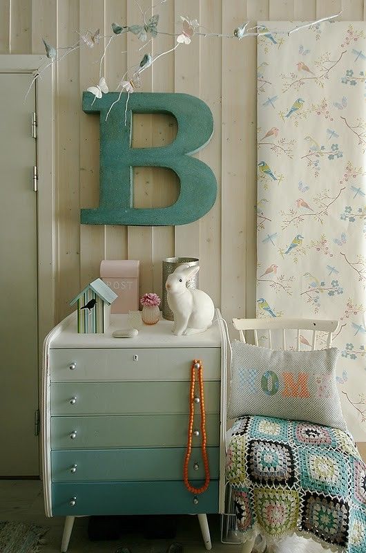 The painted drawer DIY project is an easy way to try out the monochromatic color scheme.