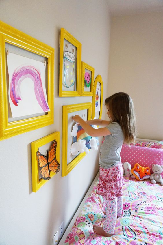 Why not create an art gallery that's easy for your kid or teen to curate?
