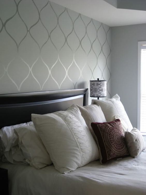  Paint patterns can be made by just using different sheens of the same color for a considered luxe look.