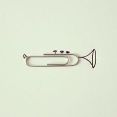Paper clip art trumpet