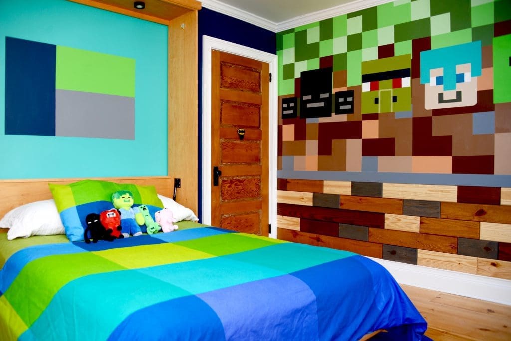 Need a few Minecraft ideas for your kid's bedroom? Here's what we did.