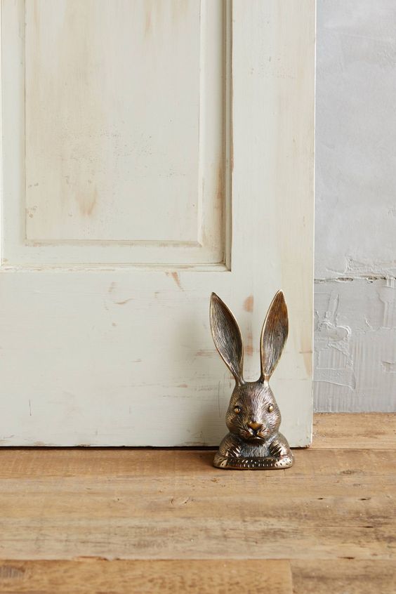 Little rabbit doorstop is a whimsy surprise underfoot