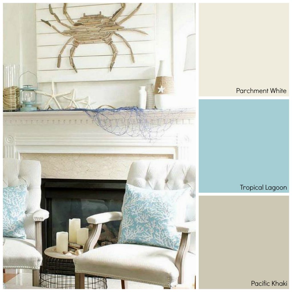 If you like the modern mix look, check out Parchment White, Tropical Lagoon and Pacific Khaki.