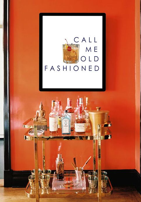 Bar Cart is the ultimate glamour moment when it comes to making a little bar at home. %22call me old Fashioned%22