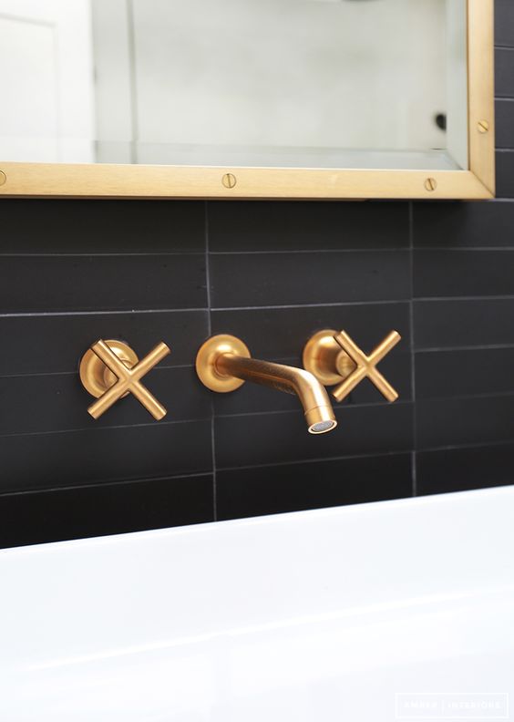 Brass is divine with black, and this brass reminds me of a classic beer tap.