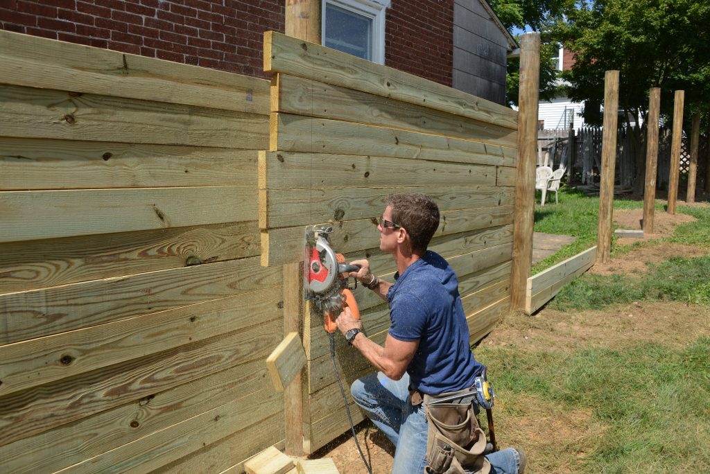 building a wood fence