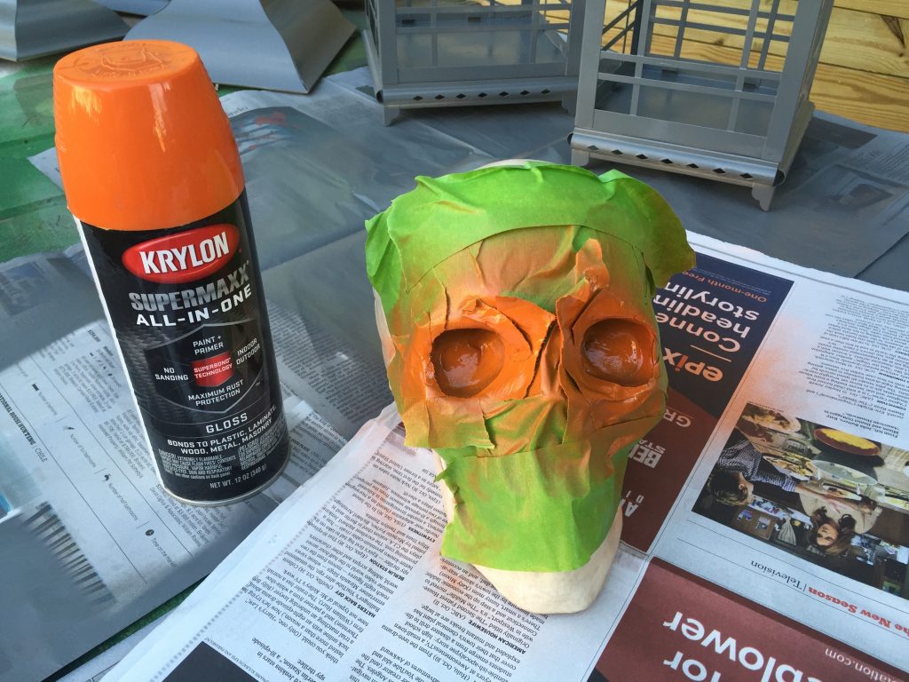 Krylon MyFixitUpLife halloween paint skull glow-in-the-dark Glowz paint in Orange