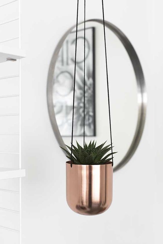 myfixituplife I love a shiny hanging planter. Delicate and simple. #hossdesign
