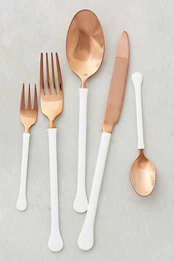 myfixituplife Shine isn't just for lighting and decor. How about copper flatware? #hossdesign