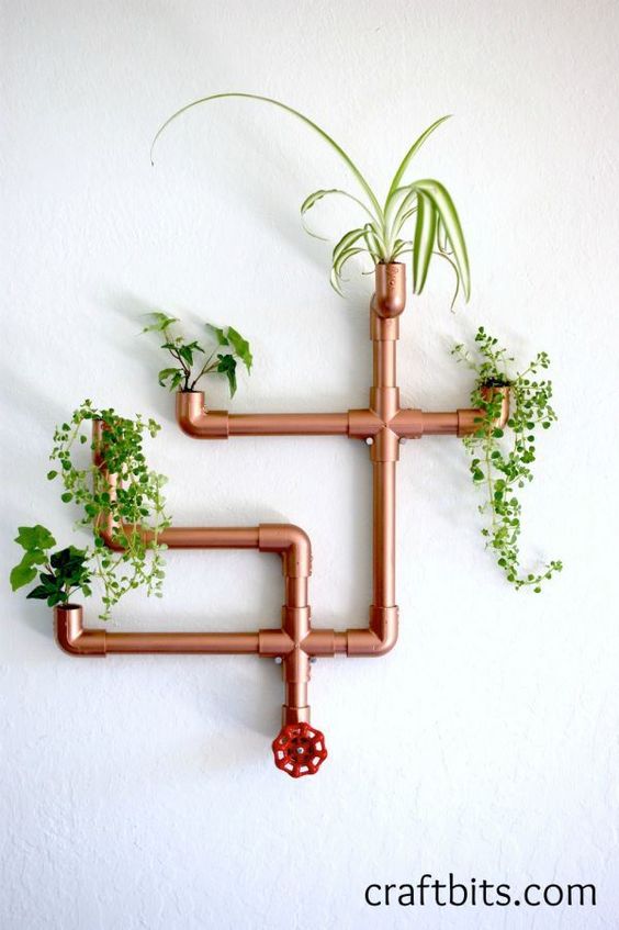 Copper wall plant HossDesign
