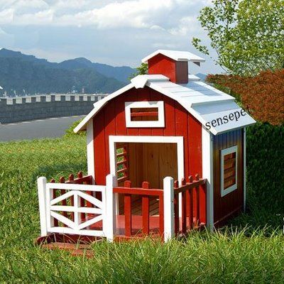 dog barn house wood Pet home Hossdesign MyFixitUpLife