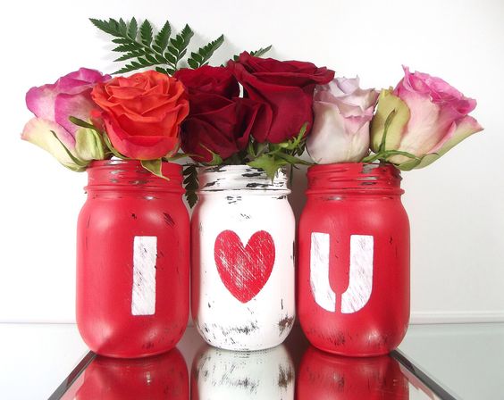 mason jar flowers Hossdesign MyFixitUpLife Valentines