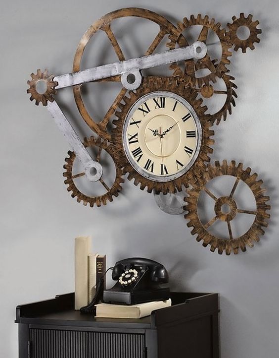 steampunk gear clock