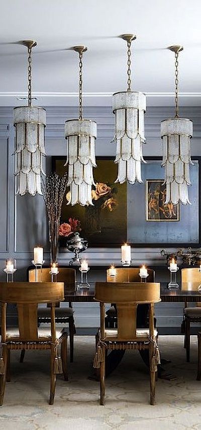 art deco chandelier dining room