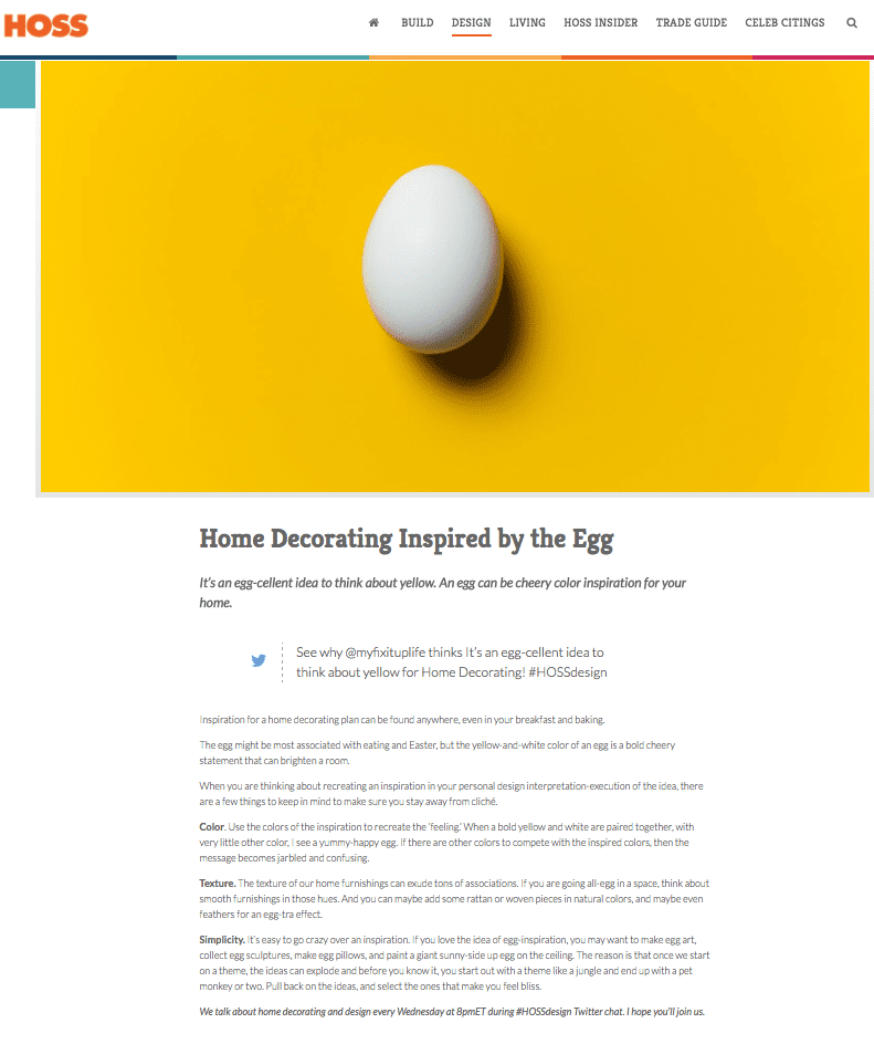 HossDesign Egg Decorating Home Interior Theresa April 2017